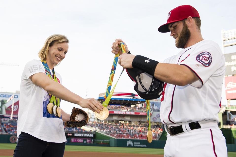 Katie Ledecky @ Baltimore Orioles v Washington Nationals