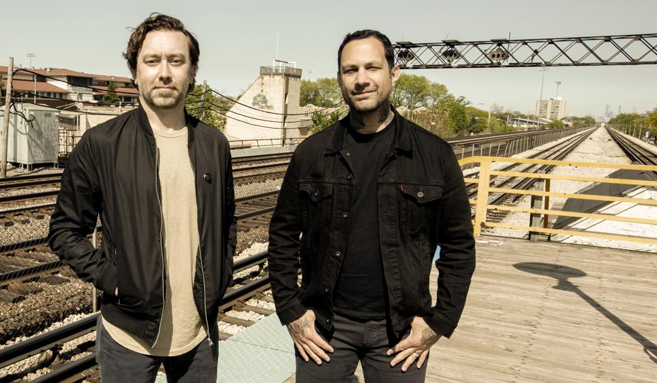 Joe Principe (left) and Tim McIlrath (right) gear up for the release of the new Rise Against album 'Nowhere Generation,' available Friday, June 4, 2021 via Loma Vista Recordings (Photo by Barry Brecheisen)