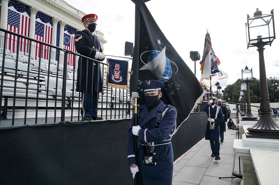 Presidential Inauguration Rehearsal Held At US Capitol Building