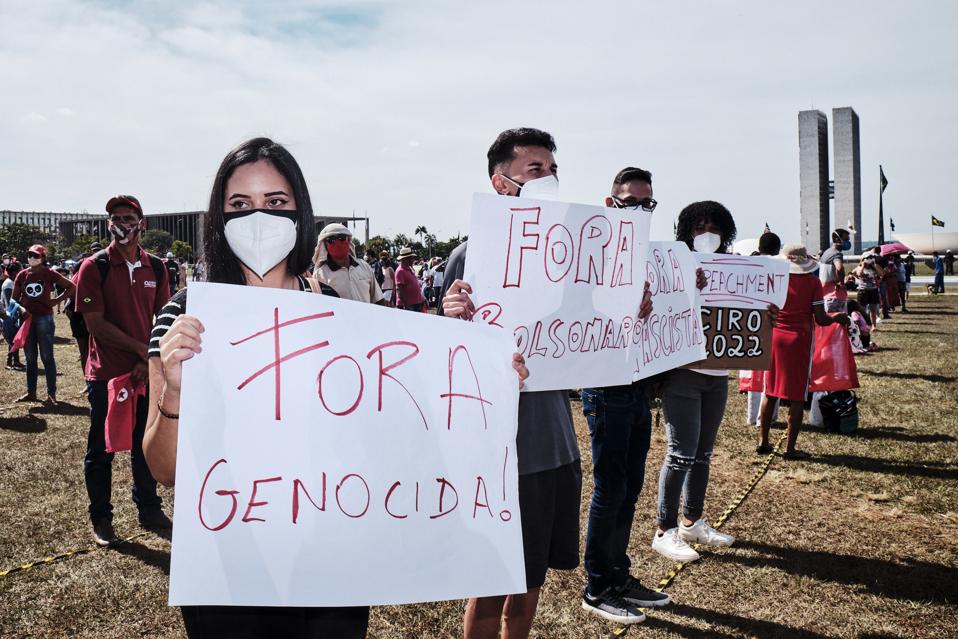 Anti-Bolsonaro Rallies As President Faces Probe For Mismanagement Of Pandemic