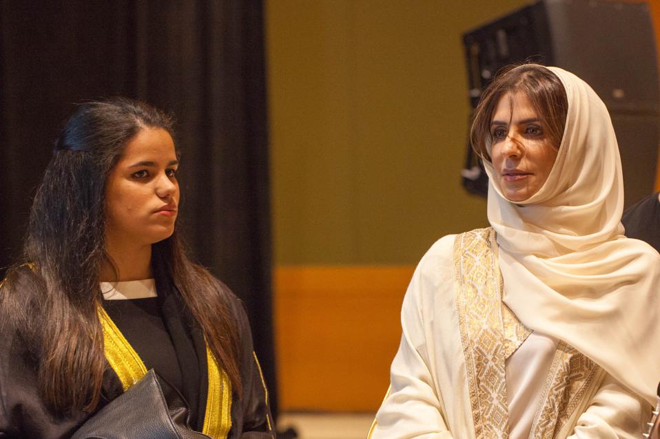 Princess Basmah (R) and her daughter Souhoud Al Sharif (l)