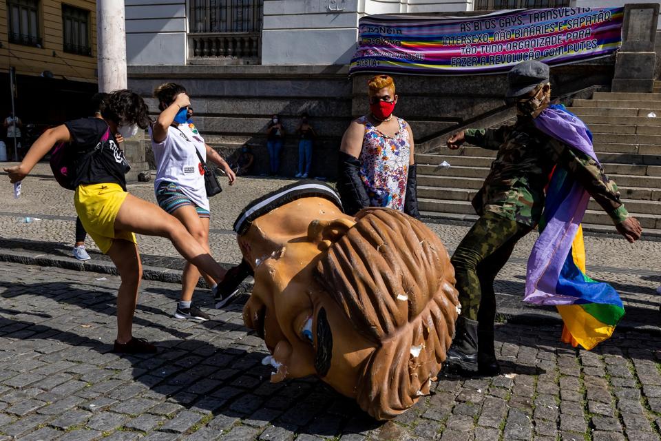 Anti-Bolsonaro Rallies As President Faces Probe For Mismanagement Of Pandemic