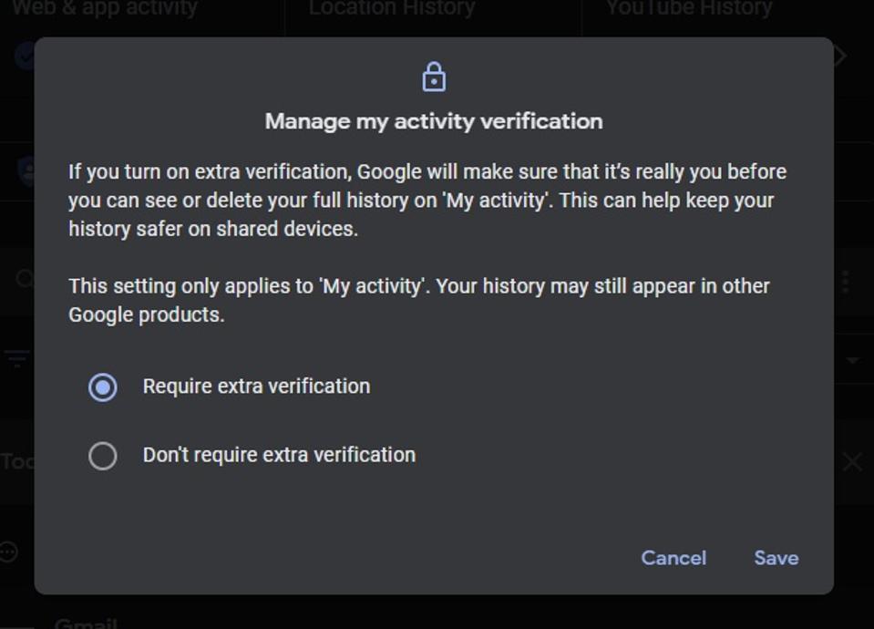 Simply select 'require extra verification' to start the process