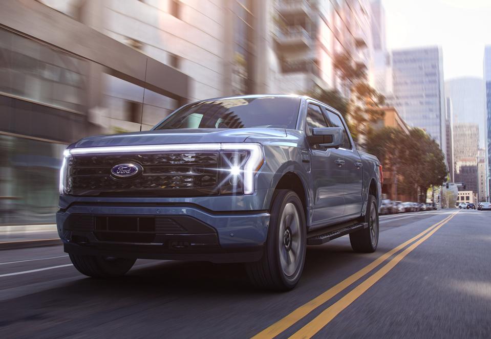 The battery powered 2022 Ford-150 Lightning