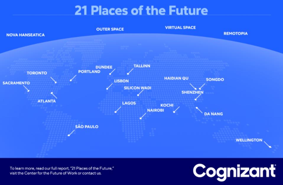 Places Of The Future: 21 Hotbeds Of Innovation Places Map