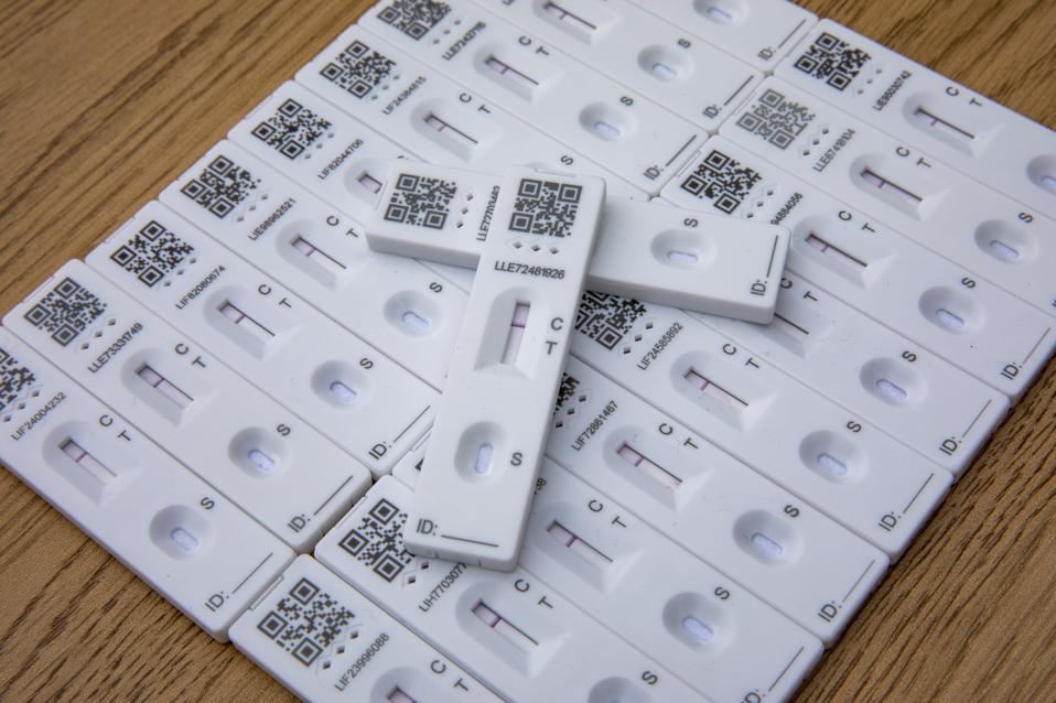 Negative NHS Test and Trace COVID-19 Lateral Flow Tests