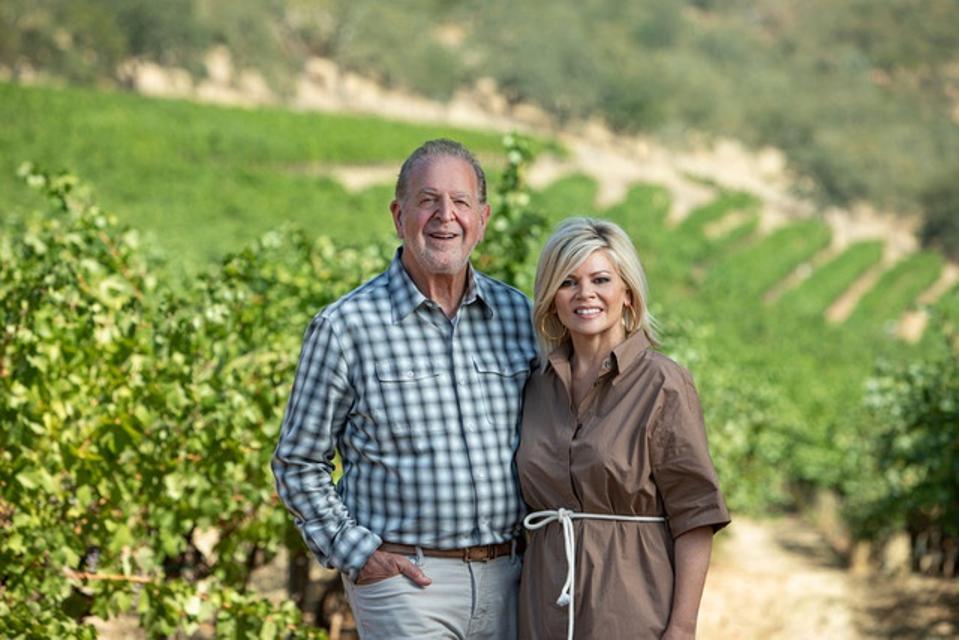 Rich and Leslie Frank in their Napa Valley vineyard.