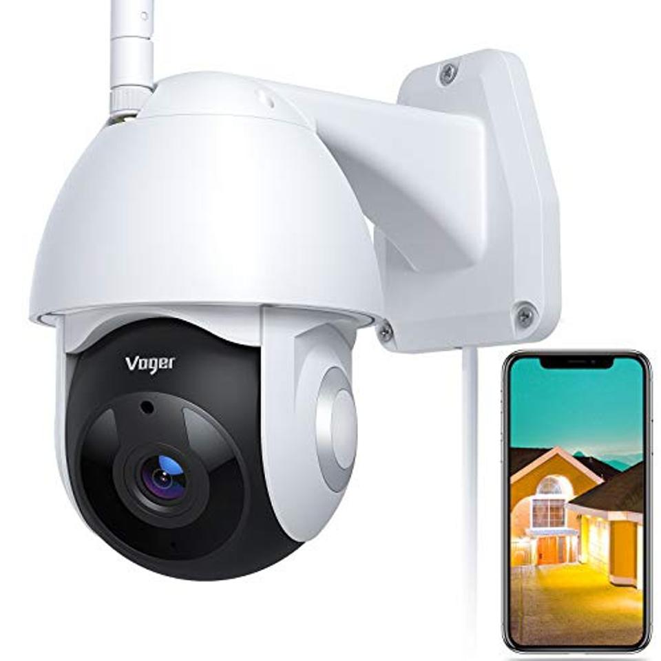 Amazon prime day: Security Camera Outdoor, Voger 360° View WiFi Home Security Camera System 1080P with IP66 Weatherproof Motion Detection Night Vision 2-Way Audio Cloud Camera Works with Alexa and Google Home