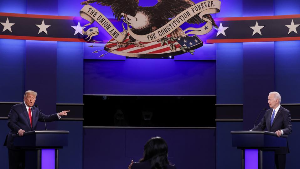 Donald Trump And Joe Biden Participate In Final Debate Before Presidential Election