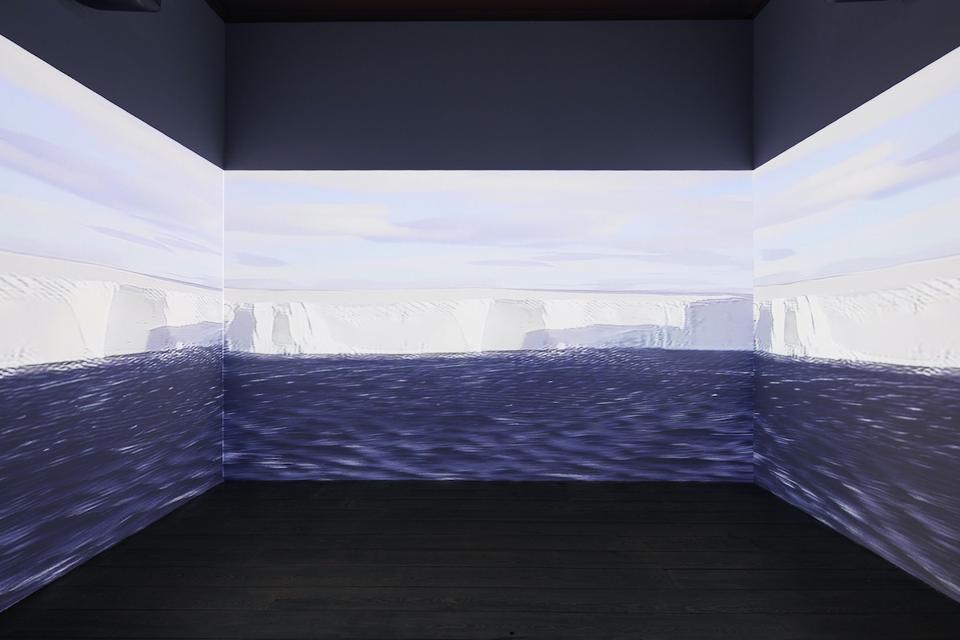 three video screens