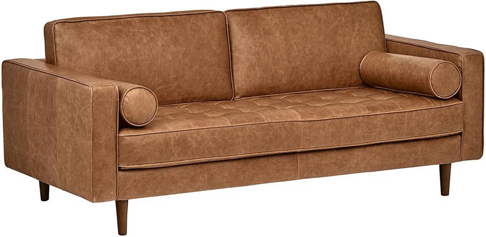 Amazon Brand Rivet Aiden Mid-Century Modern Tufted Loveseat Sofa
