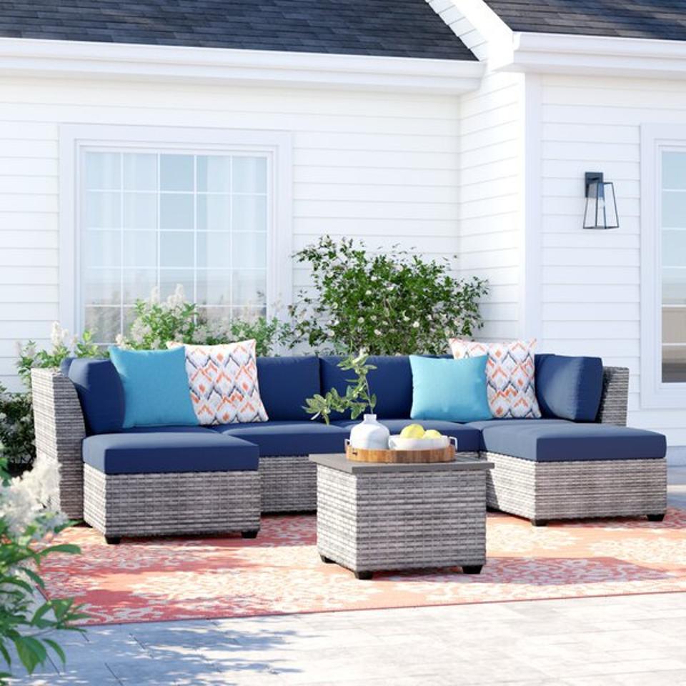 Best deals: Sol 72 Outdoor™ Kenwick Wicker/Rattan 5 - Person Seating Group with Cushions & Reviews | Wayfair