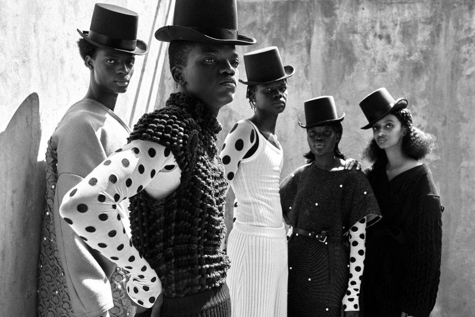 Models wearing Lecavalier behind the scenes from ″Passage″ by Solange Knowles and Saint Heron for The International Woolmark Prize.