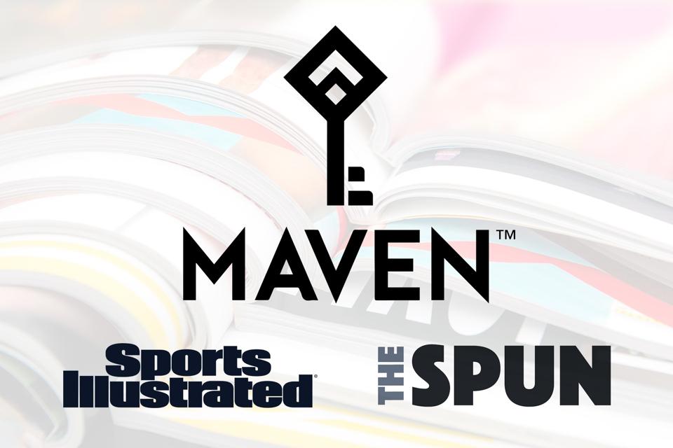 Illustration of Maven Media and Sports Illustrated logos