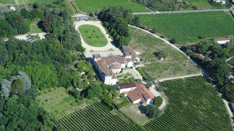 aerial view of Portuguese palace
