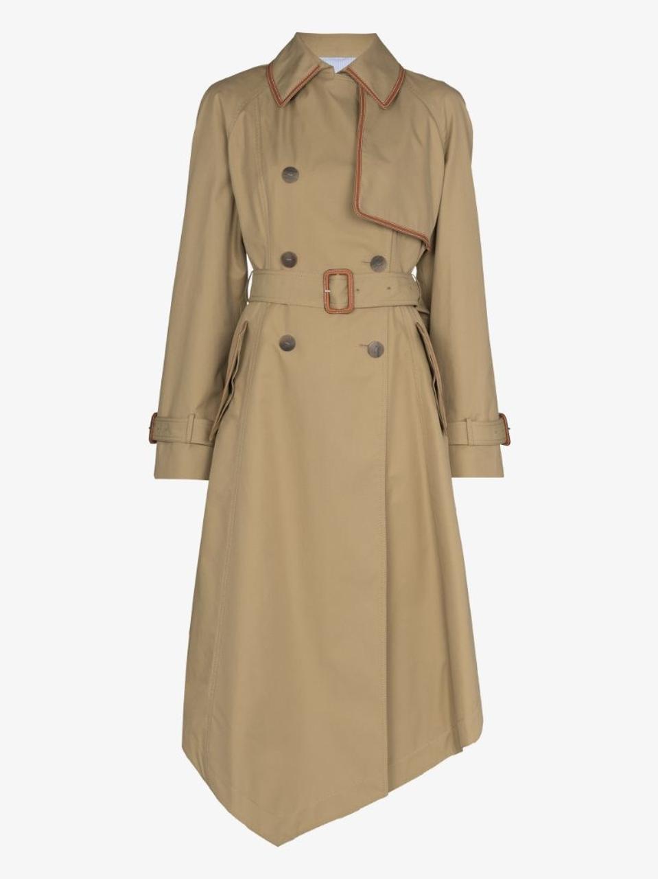 LOEWE Asymmetric Cotton Trench Coat