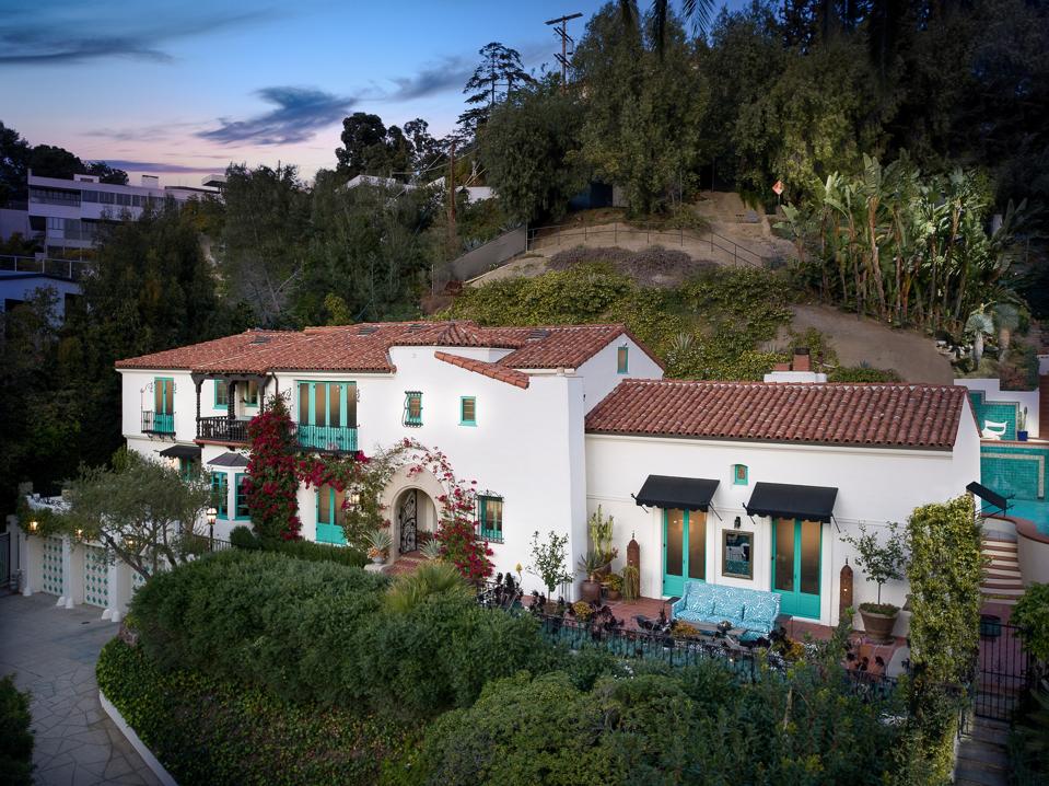 Spanish Colonial home on a hill