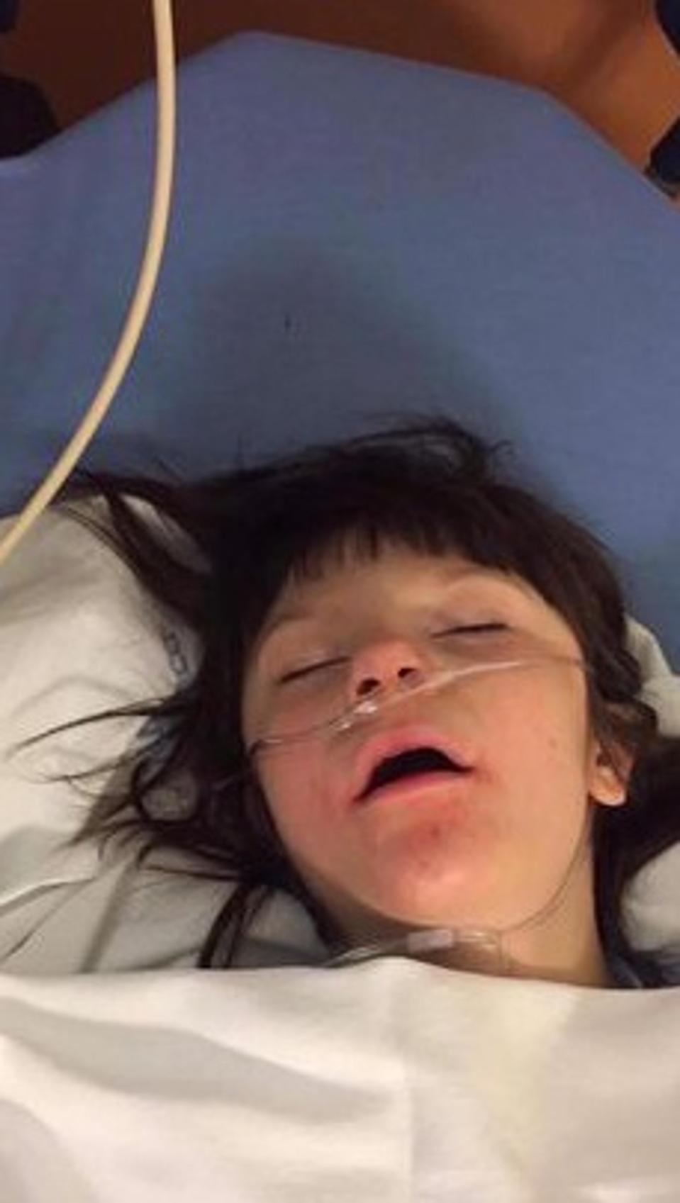 Billy Caldwell lying in a hospital bed before he gained access to medical cannabis.