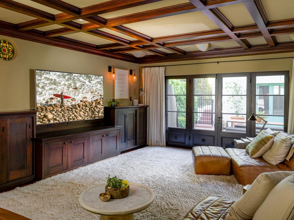 Lounge room at home with big screen TV