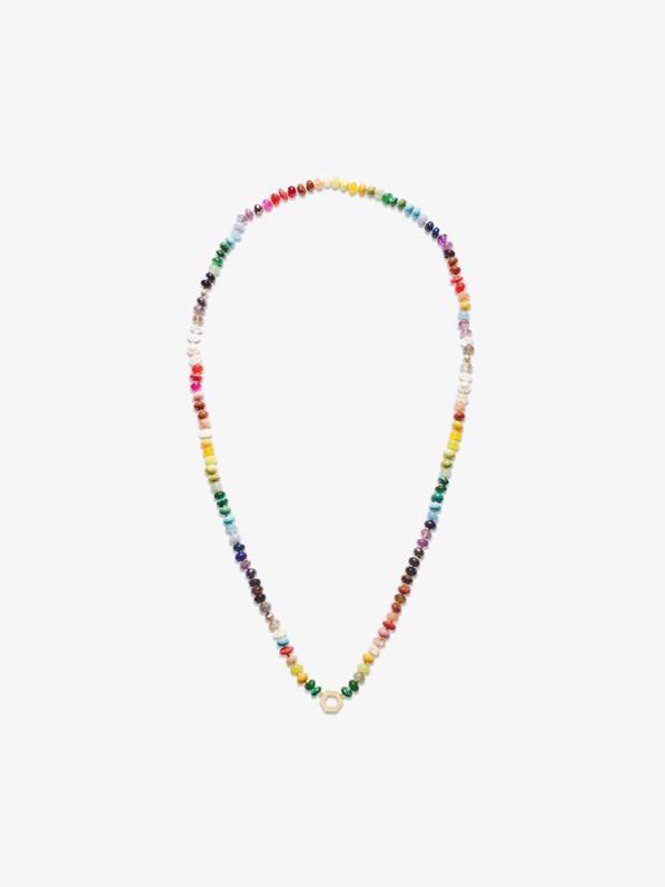Harwell Godfrey 18kt Yellow Gold Rainbow Gemstone Beaded Necklace