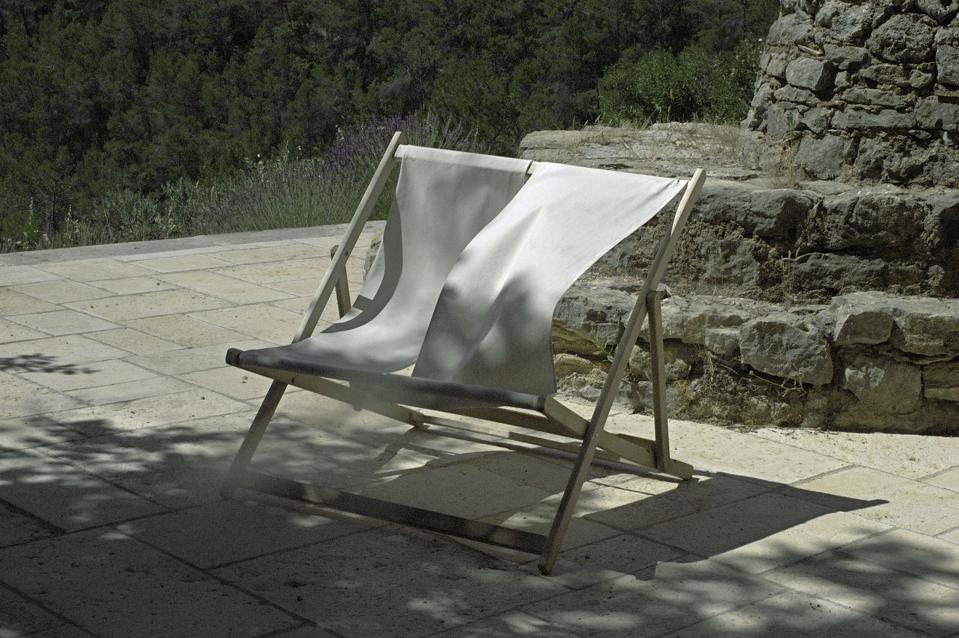 Deckchairs at La Véronique, Horvat's home in Provence, in 2003.