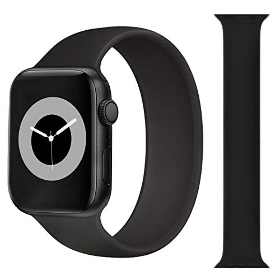 JIELIELE Solo Loop Strap Compatible with Apple Watch Band 38mm 40mm 42mm 44mm, Sport Elastics Silicone Apple Watch Bands Women Men, Replacement Wristband for iWatch Series 6 5 4 3 2 1 SE (S M L)