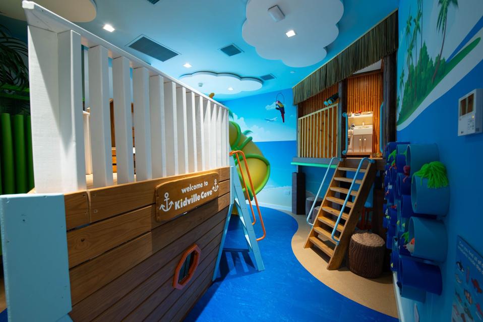 View of NYC Condo buildings with great playrooms and kid-friendly amenities