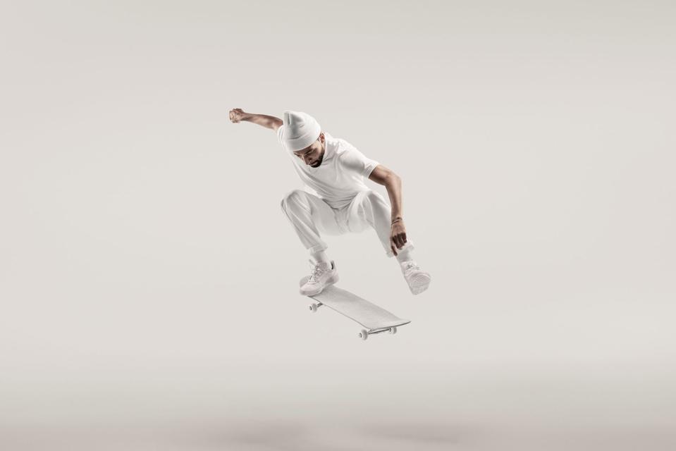 Skateboarder Maurio McCoy is part of Team Milk.