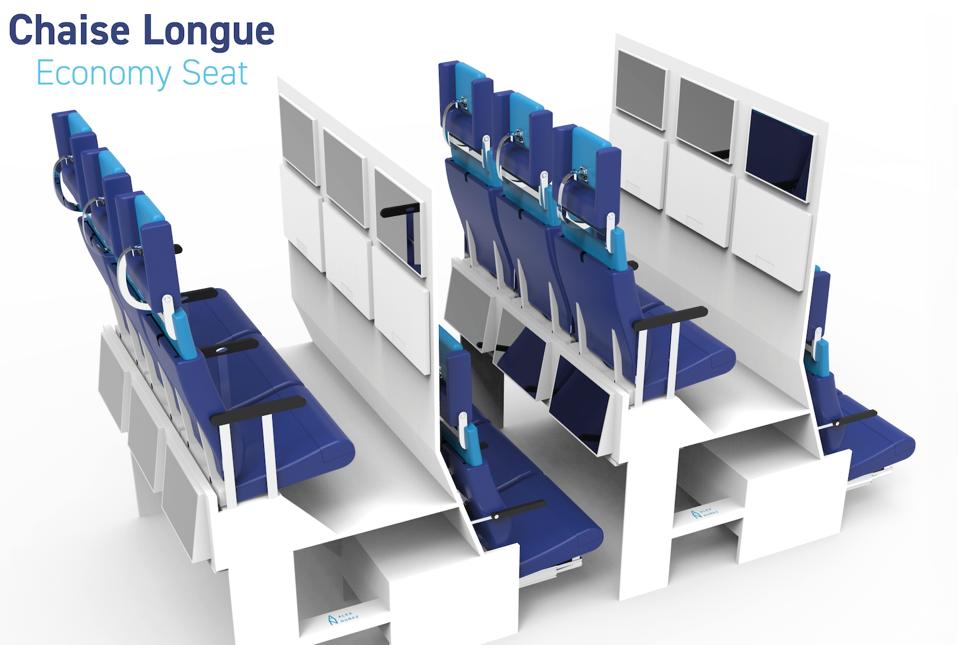 The Chaise Longue concept for economy seating by Alejandro Nuñez Vicente from Delft University of Technology