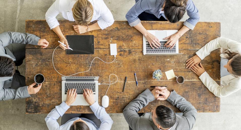 Business team working together