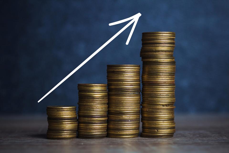 Stack Of Coins On Table