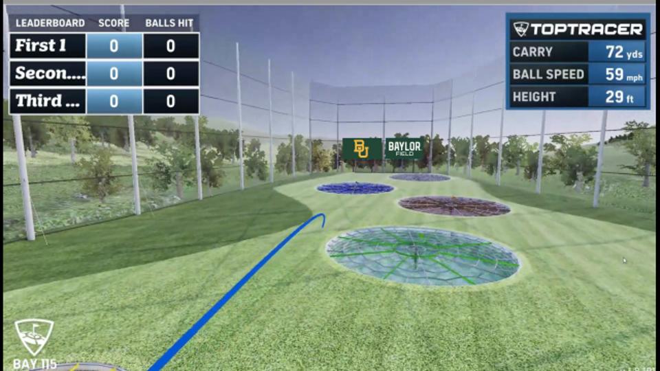 Baylor Field digital branding at Topgolf Waco