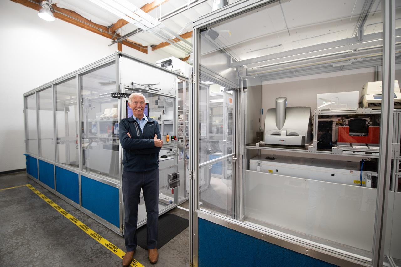 Strateos CEO Mark Fischer-Colbrie at the company's Menlo Park, California, lab.