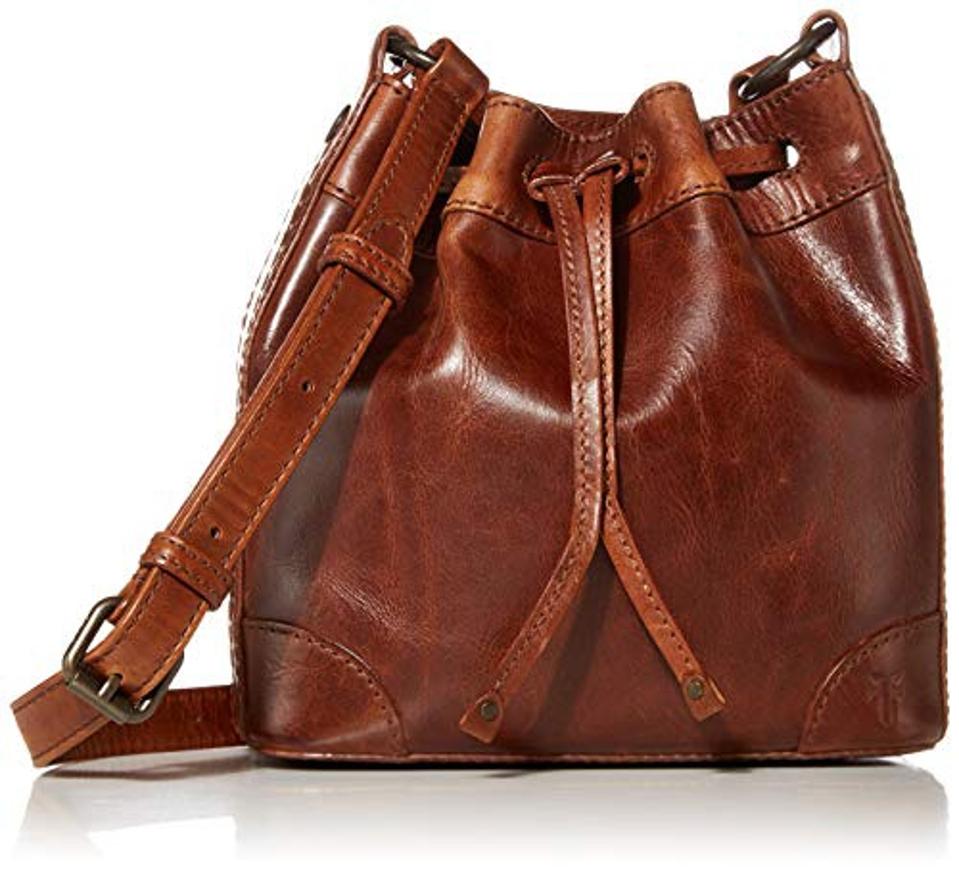 30 Early Prime Day Deals On Women’s Fashion-Frye Melissa Leather Drawstring Bucket Crossbody Bag, Cognac