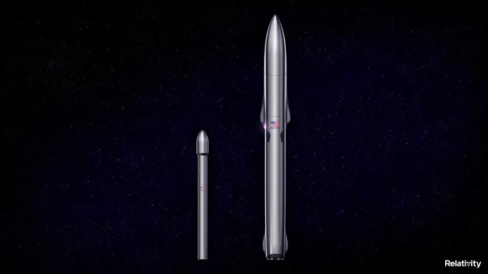 Artist's conception of Terran 1 (left) and Terran R (right).