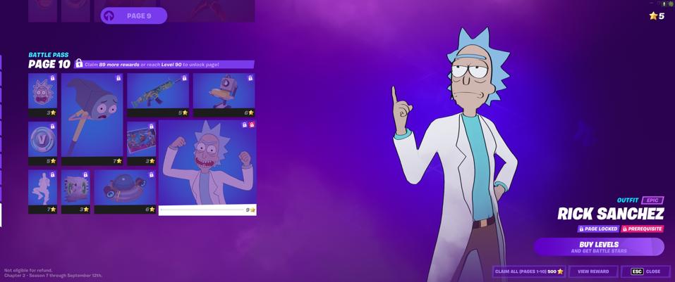 Rick and Morty Fortnite