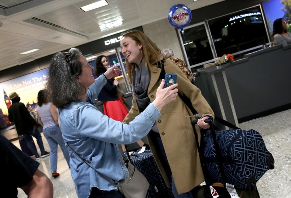 One of the last EU flights landing at Dulles Airport March 13, 2020 before the U.S. travel ban began