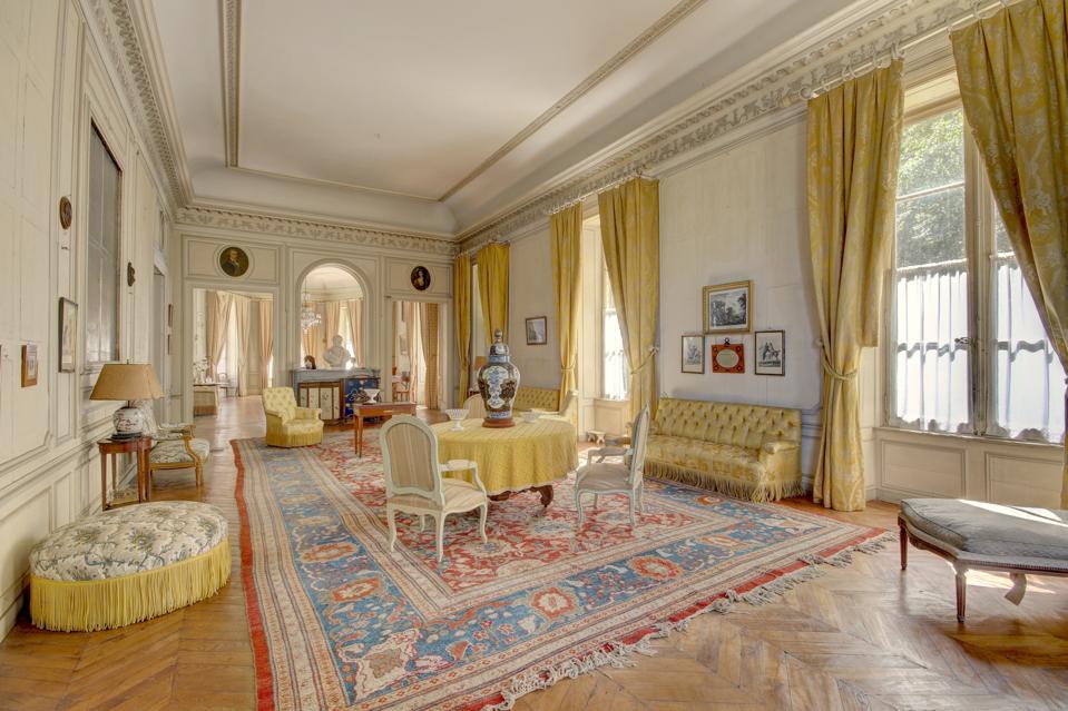 reception rooms inside a Center of France – 17th Century castle with a large history