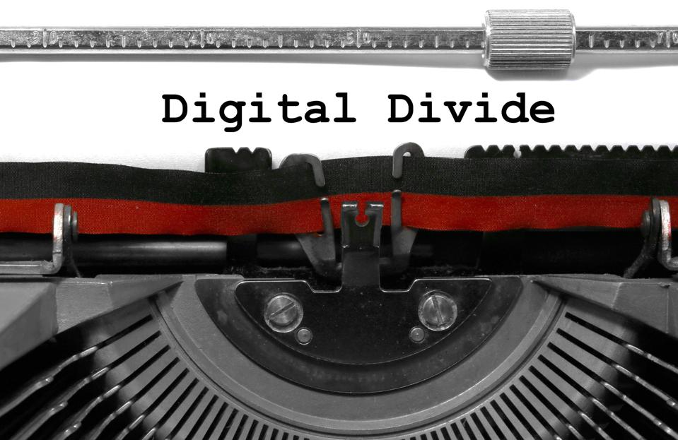 Digital Divide Written with the Vintage Typewriter