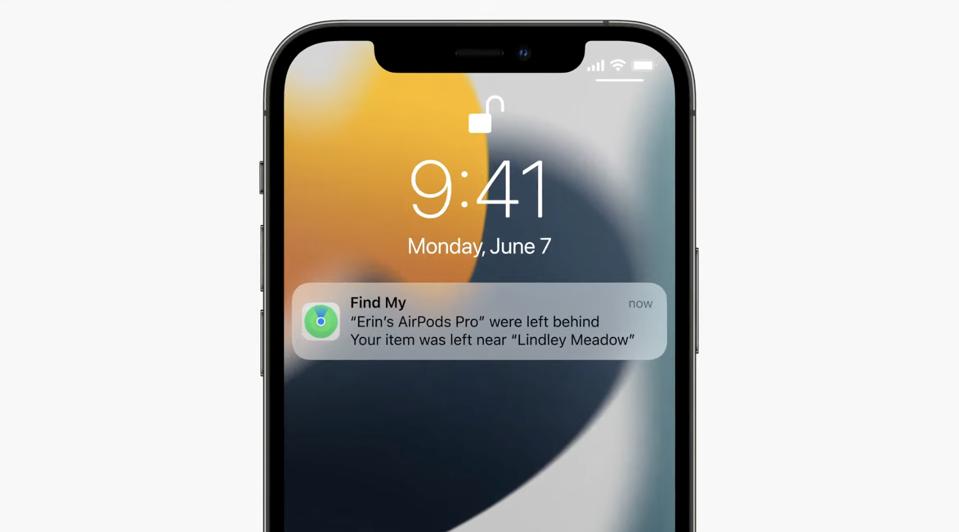 A Separation Alert tells you where you left your AirPods Pro.