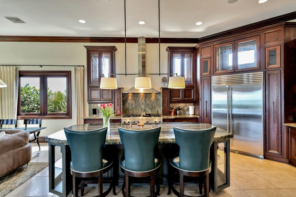 gourmet chef's kitchen inside vero beach hutchinson island home