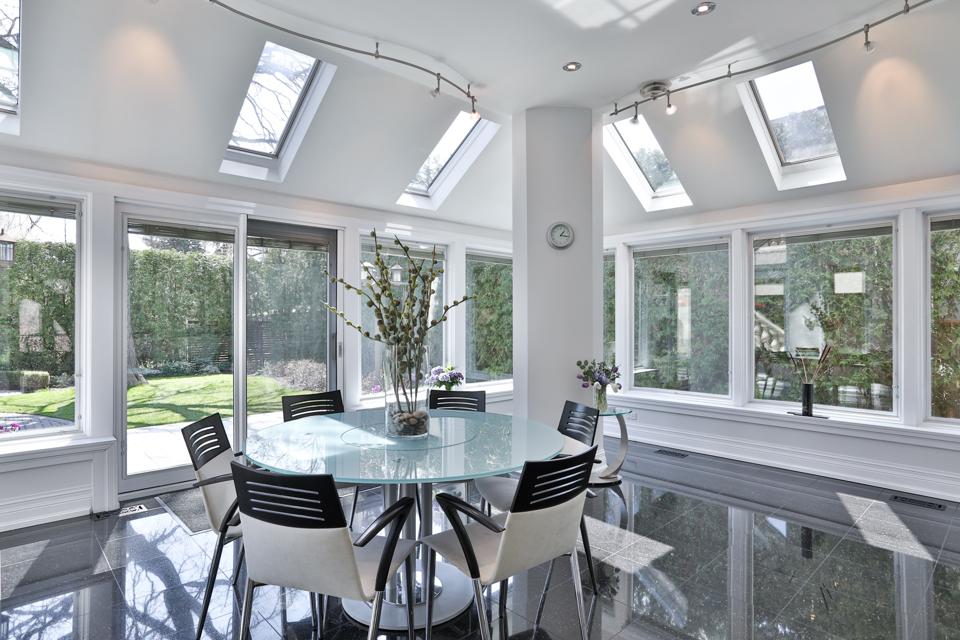 atrium dining room inside luxury toronto home on old country road