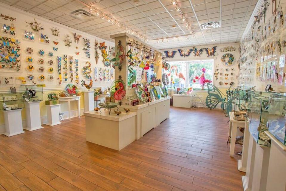 Gallery at the Key West Butterfly & Nature Conservatory. Key West, Florida