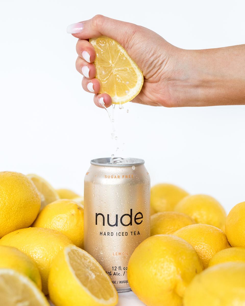 Nude Hard Iced Tea in lemon.