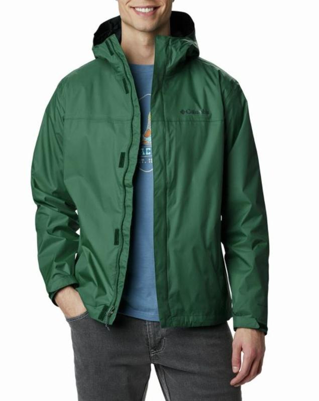 Columbia Waterproof II jacket for men in rainforest green.