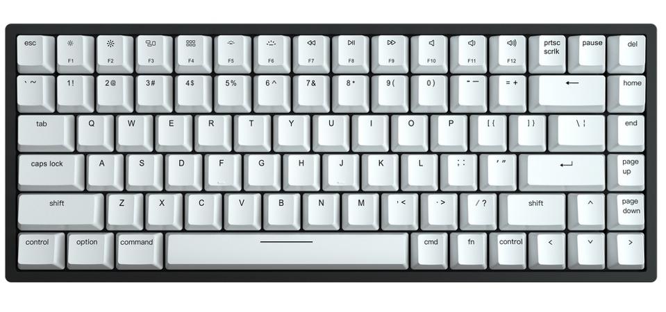 Aerial view of the Vissles V84 mechanical keyboard