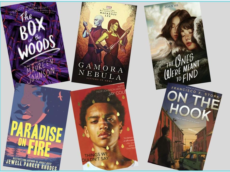 books box in the woods, gamora & nebula, on the hook, paradise on fire