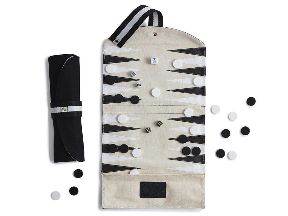 Travel Leather Backgammon Set by Not-Another-Bill
