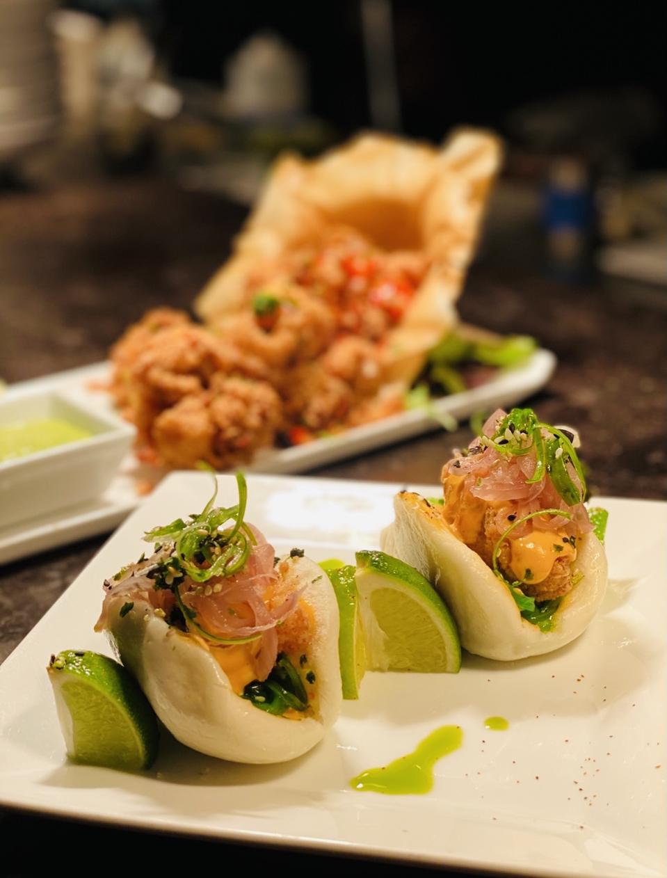 Steamed ribeye buns at the Tavern N' Town. Key West, Florida.