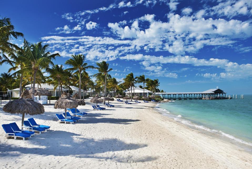 The beach at Sunset Key. Key West, Florida.